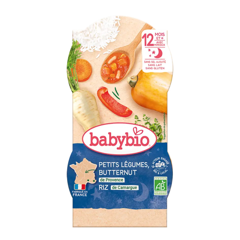 BABYBIO Jemná zeleninka s rýží 2 x 200 g