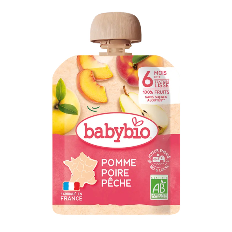 Babybio BIO kapsička jablko, hruška, broskev 90 g