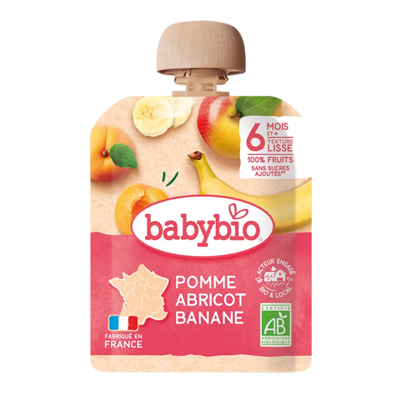 Babybio BIO Kapsička jablko meruňka banán