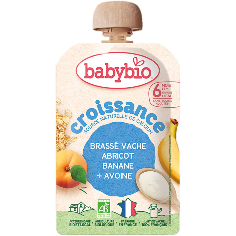 Babybio BIO Mléčná svačinka s meruňkou, banánem a ovesnými vločkami