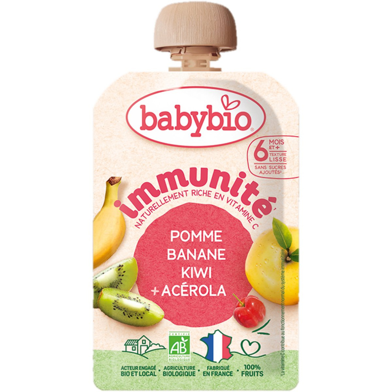 Babybio BIO Kapsička immunité jablko, banán, kiwi a acerola