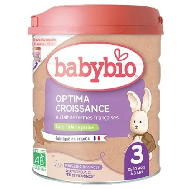 BABYBIO Optima 3 Pokračovací kojenecké mléko od 10 měsíce do 3 let BIO 800 g