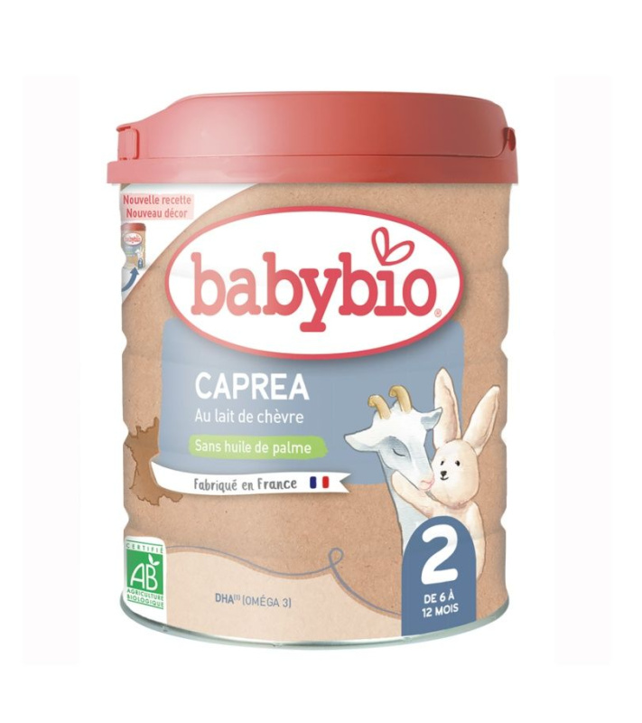 BABYBIO Caprea 2 pokračovací plnotučné kozí kojenecké mléko od 6-12 měsíce 800 g  BIO