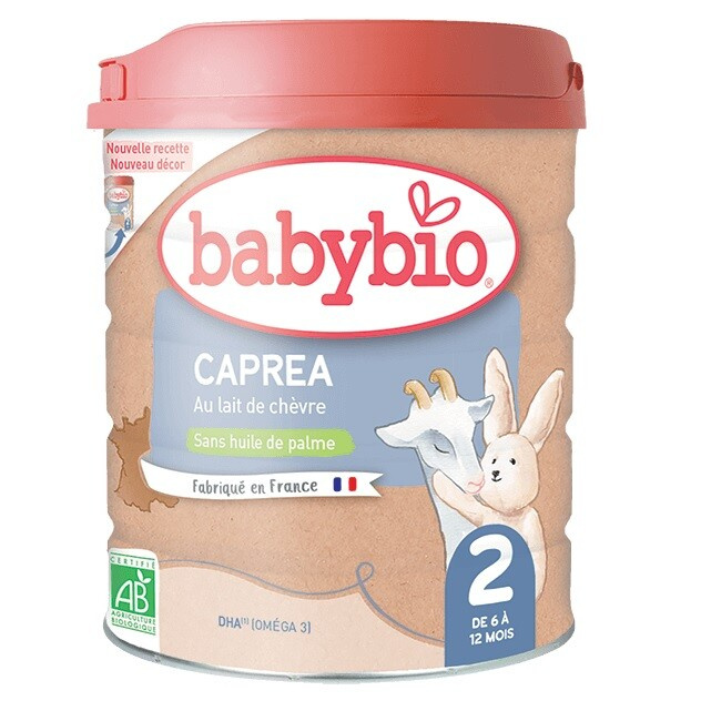 BABYBIO Caprea 2 pokračovací plnotučné kozí kojenecké mléko od 6-12 měsíce 800 g  BIO