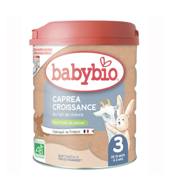 BABYBIO Caprea 3 Pokračovací plnotučné kozí kojenecké mléko od 10 měsíce do 3 let BIO 800 g