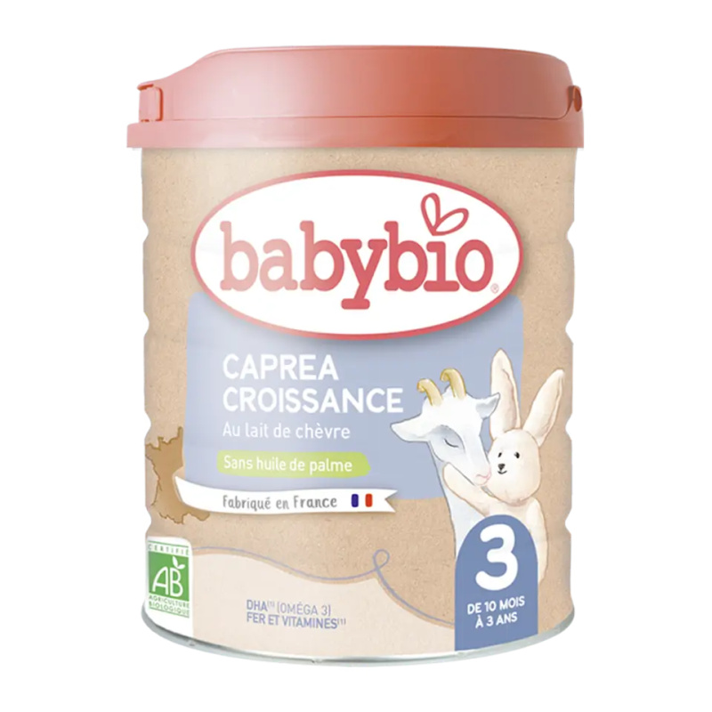 BABYBIO Caprea 3 Pokračovací plnotučné kozí kojenecké mléko od 10 měsíce do 3 let BIO 800 g