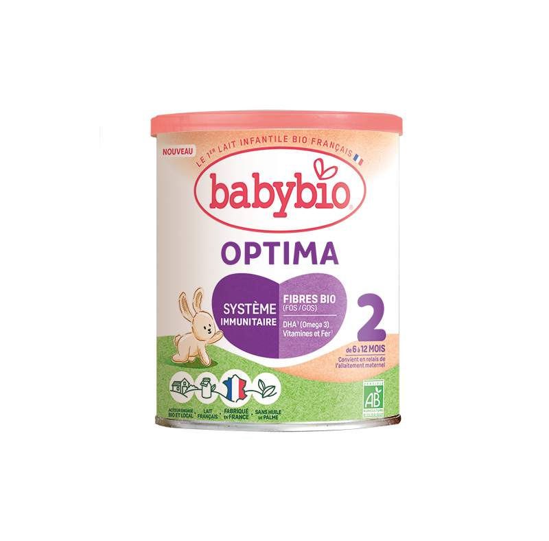 Babybio Optima 2 Pokračovací kojenecké bio mléko s probiotiky a prebiotiky 400 g