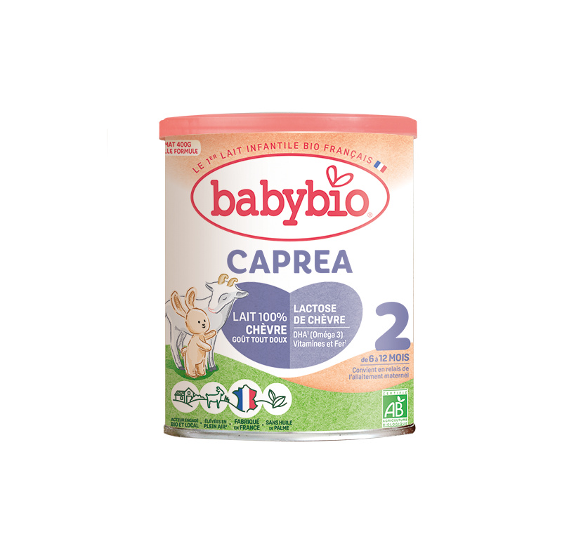 Babybio Caprea 2 Pokračovací kozí kojenecké bio mléko 400 g
