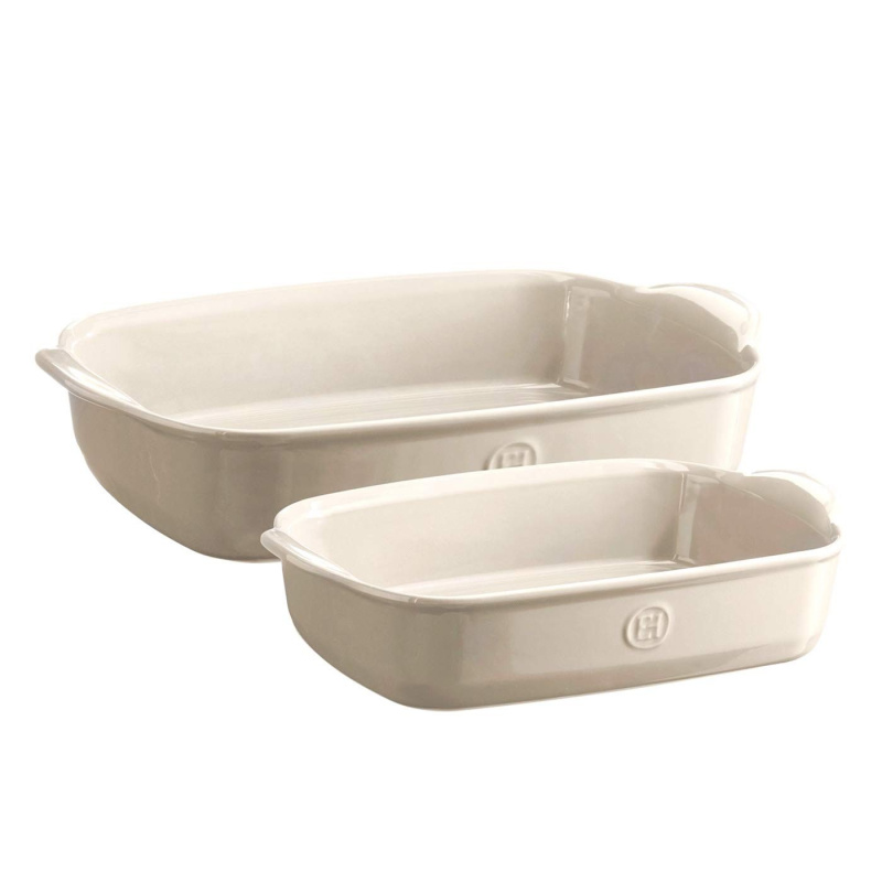 Emile Henry Zapékací mísa ULTIME, sada 2 ks (mísa M + L), slonová kost 029802