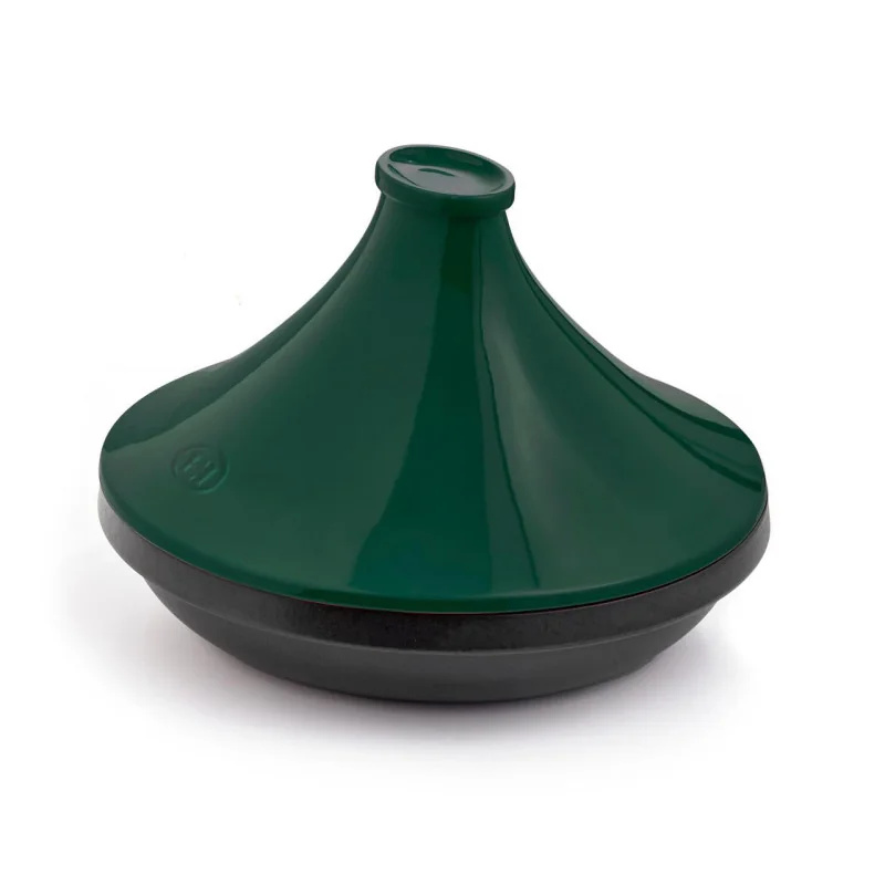 Emile Henry Keramická tajine na indukci Delight Colorama, víko cedrově zelená, Ø 33 cm 076632