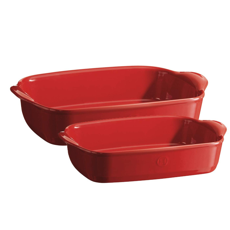 Emile Henry Zapékací mísa ULTIME, sada 2 ks (mísa M + L), granátová 349802