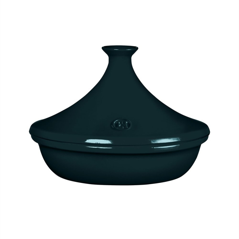 Emile Henry Keramický hrnec tajine Flame, Ø 27 cm, temně modrá Belle Ile 735626