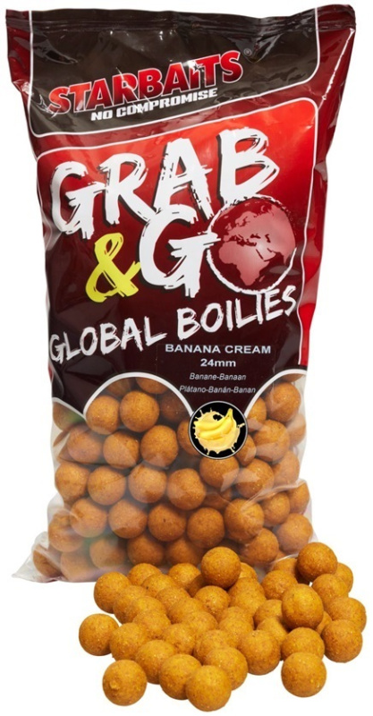 Starbaits boilies g&g global banana cream - 2,5 kg 14 mm