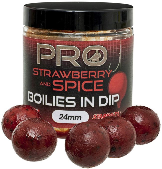 Starbaits boilies in dip probiotic strawberry spice 150 g - 20 mm