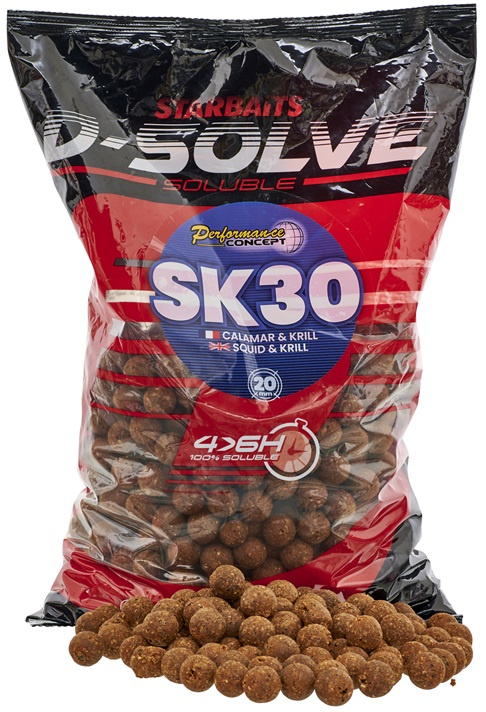 Starbaits rozpustné boilie d-solve boilies sk30 2,5 kg 20 mm