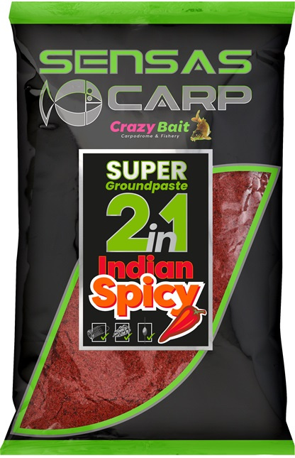 Sensas směs na pastu super groundpaste 2in1 1 kg - indian spicy