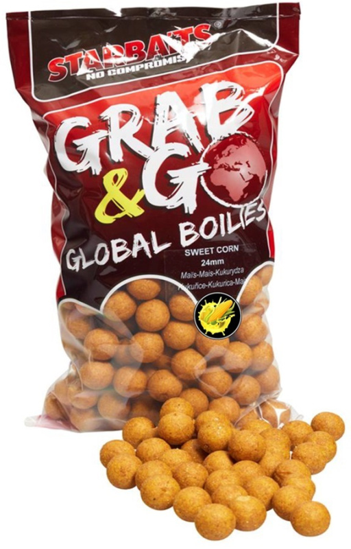 Starbaits boilies g&g global sweet corn - 800 g 24 mm