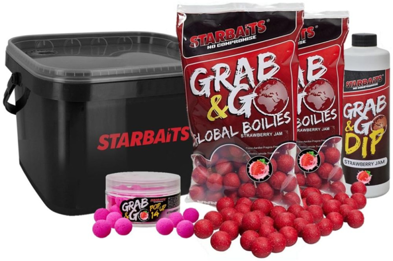 Starbaits akční kbelík s krmením gg global strawberry jam