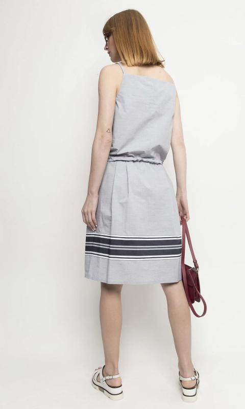 Dámské šaty W-Dk-3037-9G-H9-55-1 šedé - Deni Cler Milano 38