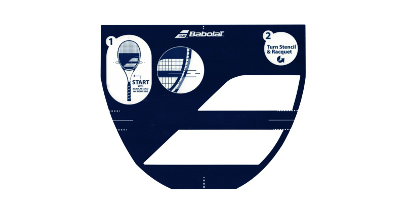 Logo Tenis šablona pro tenisové rakety, 1 ks