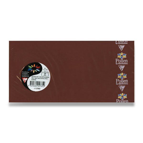 Barevná obálka Clairefontaine, DL, samolepicí, 20 ks hnědá