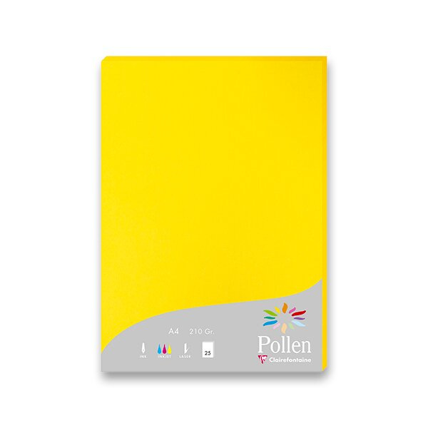Barevná dopisní karta Clairefontaine, A4, 25 ks žlutá