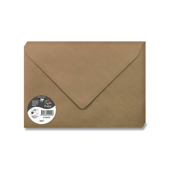 Obálka Clairefontaine Kraft C5, olizovací 20 ks Clairefontaine