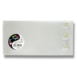 Obálka Clairefontaine, DL, samolepicí, 20 ks stříbrná