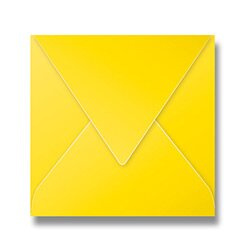 Barevná obálka Clairefontaine 165 × 165 mm, olizová, 20 ks žlutá