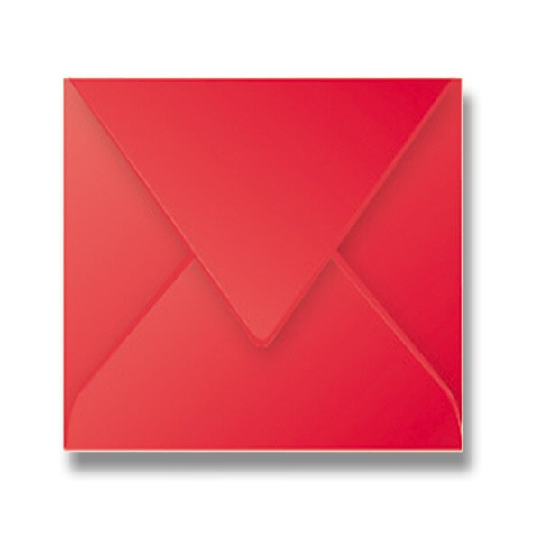 Barevná obálka Clairefontaine 165 × 165 mm, olizová, 20 ks červená