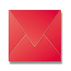Barevná obálka Clairefontaine 165 × 165 mm, olizová, 20 ks červená