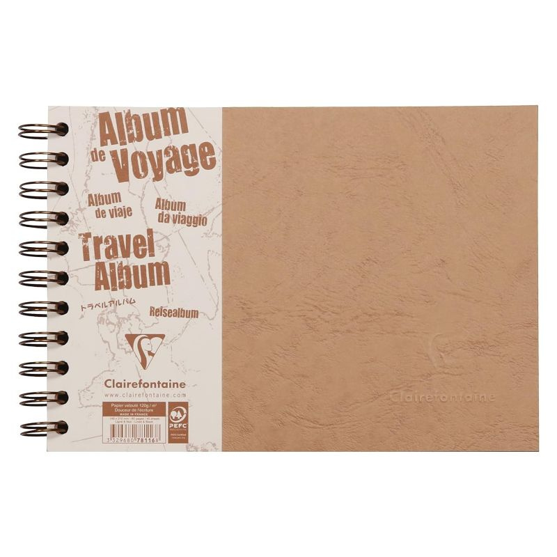 Album kroužkové hnědé cestovní (120;160g/m2, 40 listů) 21×14,8cm