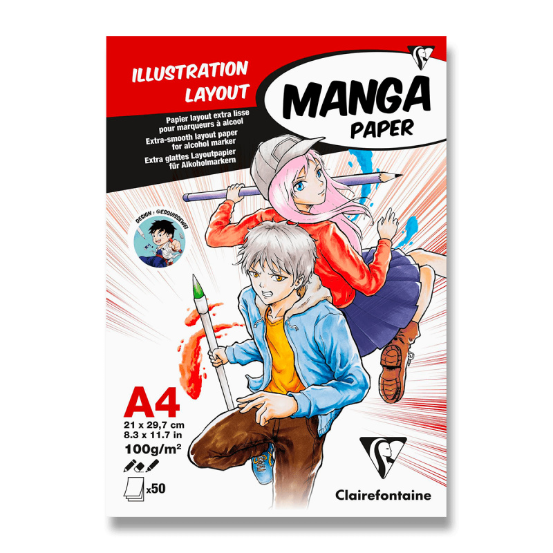 Blok Clairefontaine Manga Illustrations A4, 50 listů, 100g Clairefontaine