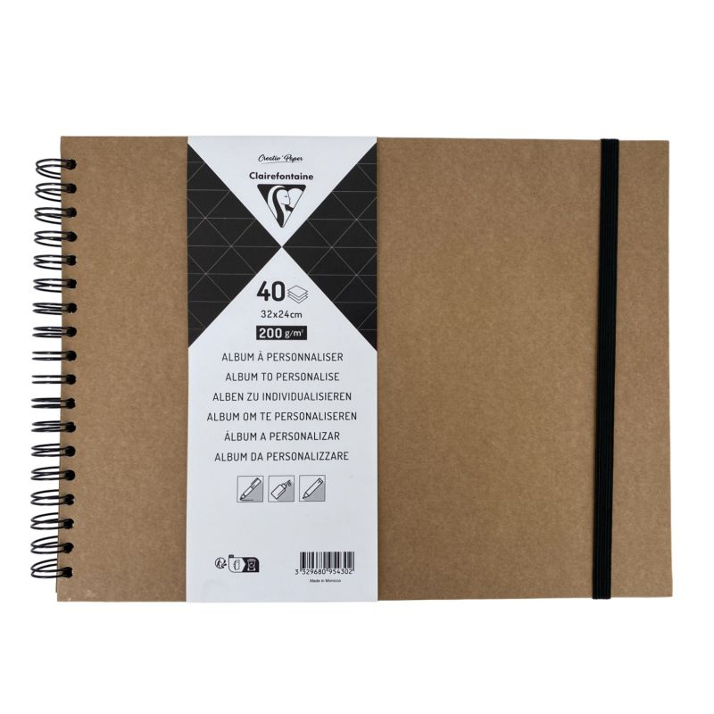 Album kroužkové kraft (200g/m2, 40 listů) 32×24cm