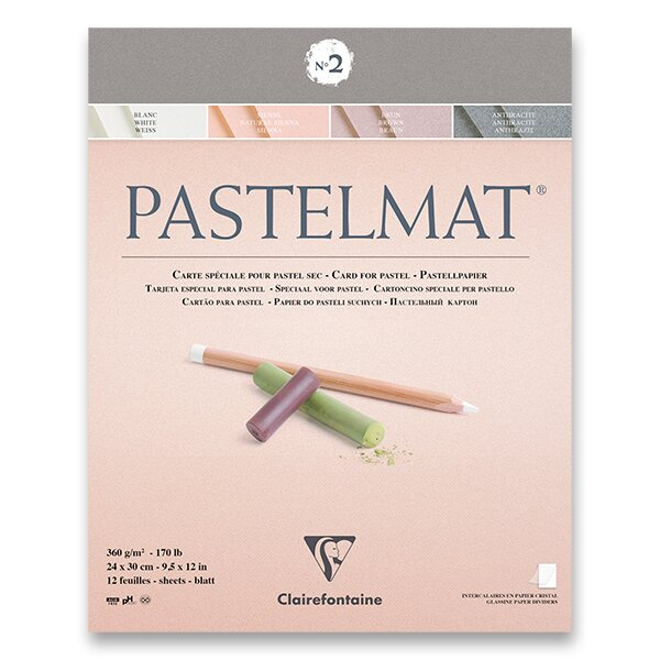 Blok Clairefontaine Pastelmat No.2 24x30cm, 12 listů, 360g Clairefontaine