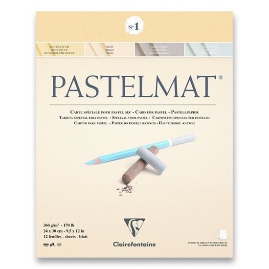 Blok Clairefontaine Pastelmat No.1 24x30cm, 12 listů, 360g Clairefontaine
