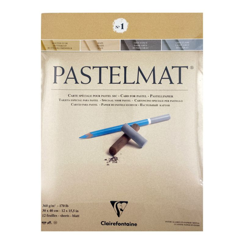 Skicák Pastelmat N°1 Greys, Maize, Buttercup (360g/m2, 12 listů) 30x40cm