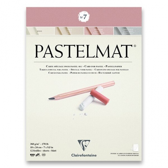Blok Clairefontaine Pastelmat No.7 18x24cm, 12 listů, 360g Clairefontaine