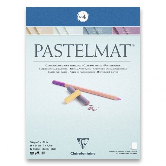 Blok Clairefontaine Pastelmat No.4 18x24cm, 12 listů, 360g Clairefontaine