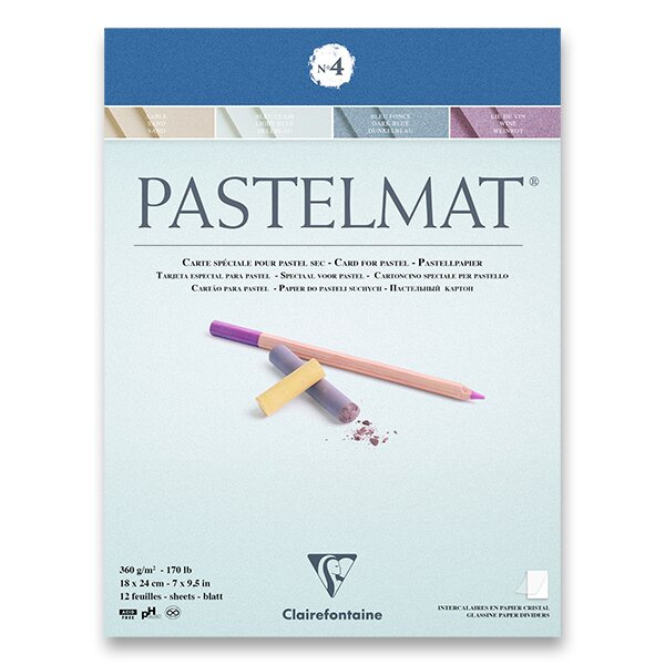 Blok Clairefontaine Pastelmat No.4 18x24cm, 12 listů, 360g Clairefontaine