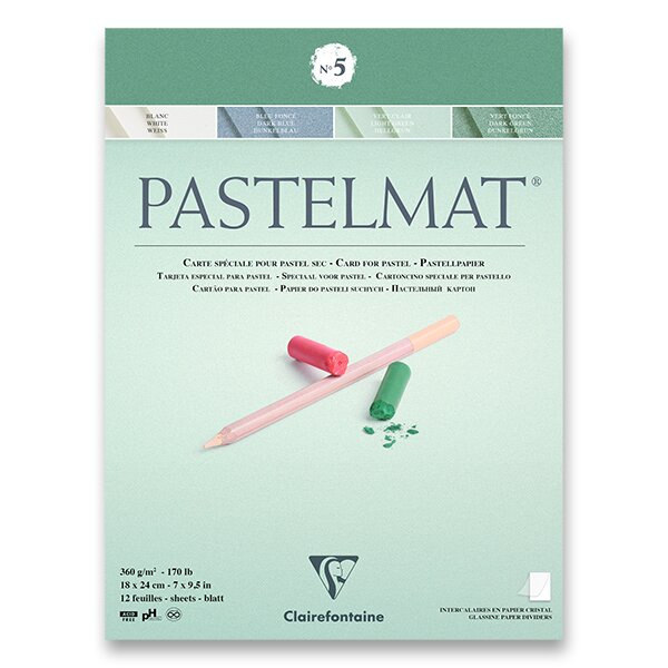 Blok Clairefontaine Pastelmat No.5 18x24cm, 12 listů, 360g Clairefontaine