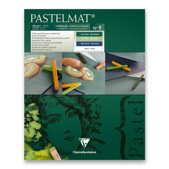 Blok Clairefontaine Pastelmat No.5 24x30cm, 12 listů, 360g Clairefontaine