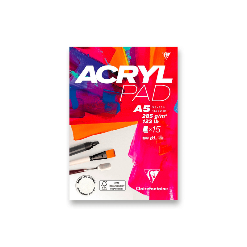 Clairefontaine Paint'ON Grain - blok - A5+, 12 listů, 250 g
