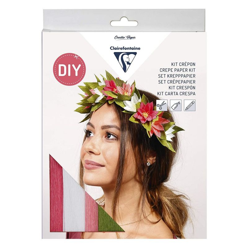 Kreativní sada květinová čelenka z krepového papíru