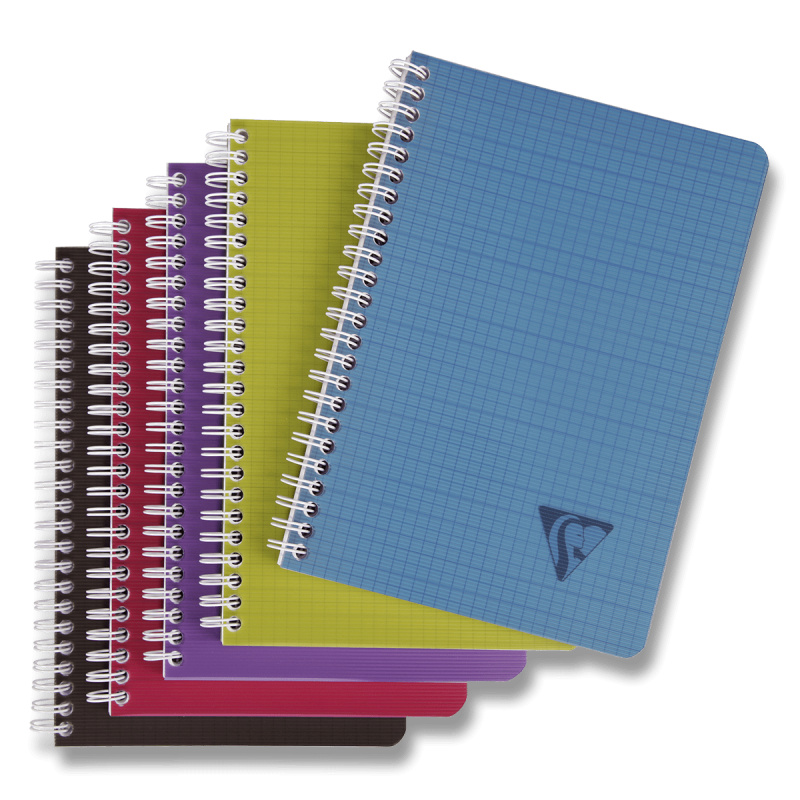 Clairefontaine Linicolor Intensive- kroužkový blok - A5, 90 l., čtverečkovaný, mix barev