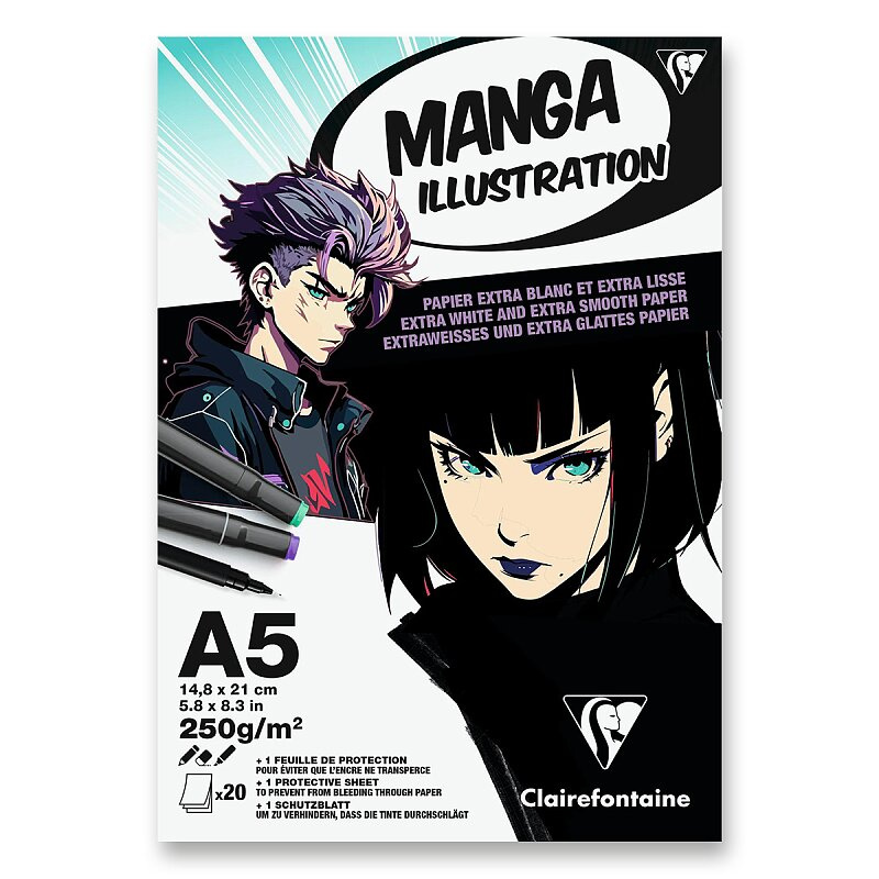 Blok Clairefontaine Manga Illustration A5 Clairefontaine