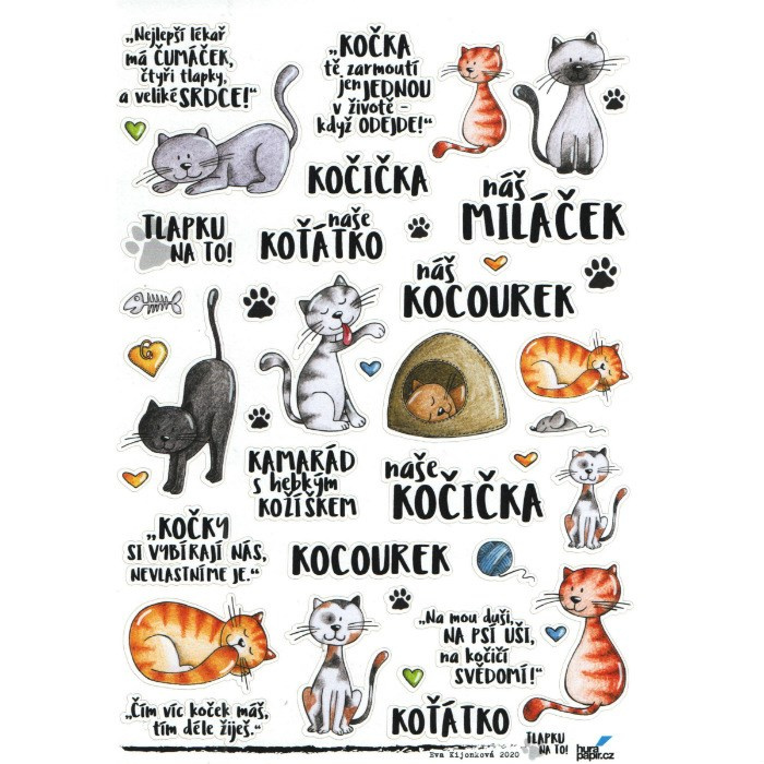 Samolepky A5 - Kočka č.1