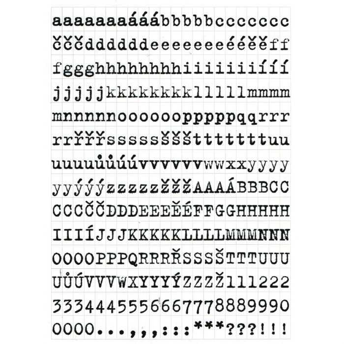 Samolepky A5 - Abeceda bílá