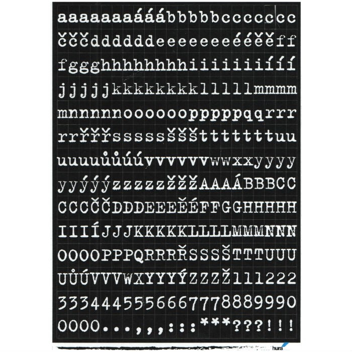Samolepky A5 - Abeceda černá
