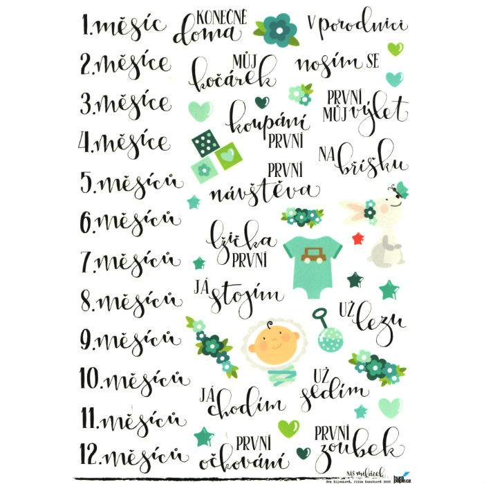 Samolepky průhledné A4 - Chlapeček č.4